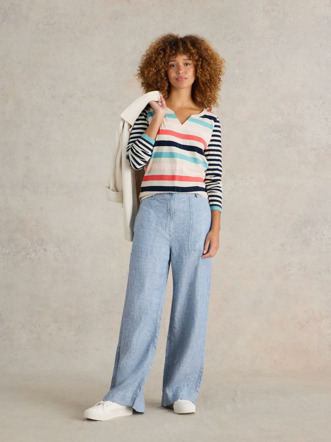 Nellis Open Stripe Halter Top