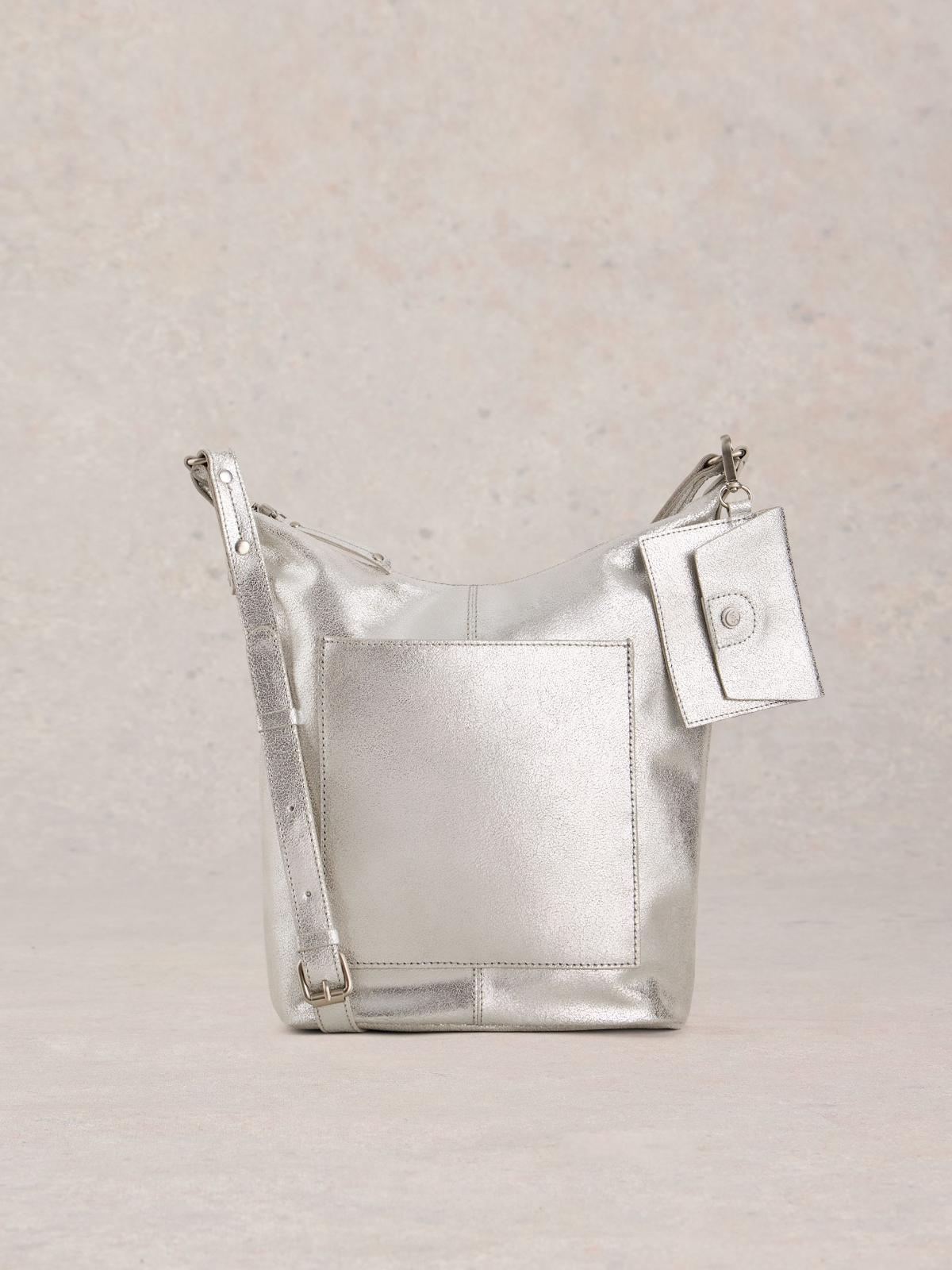 Kožená kabelka Fern Silver